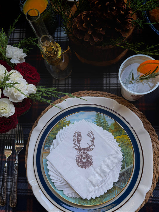 Christmas Deer Cocktail Napkins