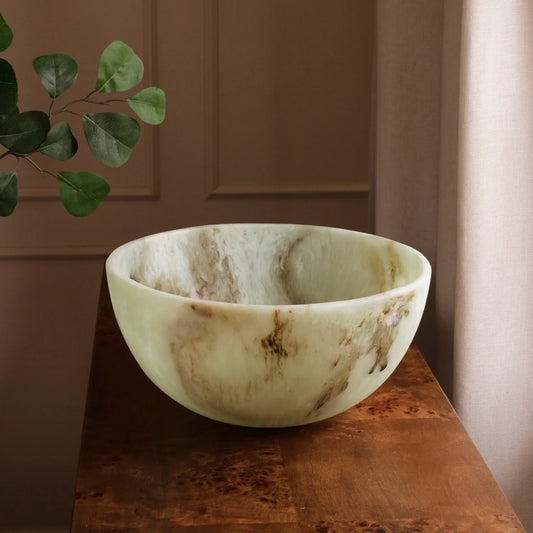 RESIN Giada Large Bowl (Jade Swirl)