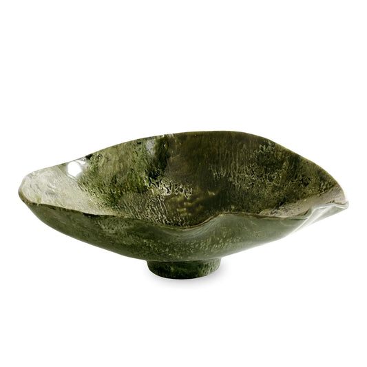 RESIN Malachite Large Oval Bowl (Green)