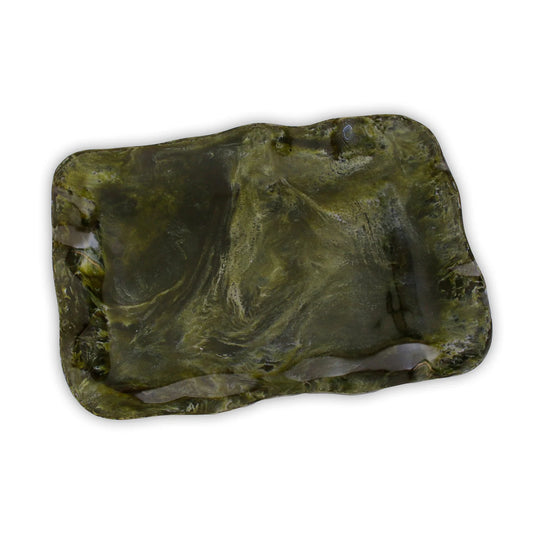 RESIN Malachite Extra Large Rectangular Tray (Green)