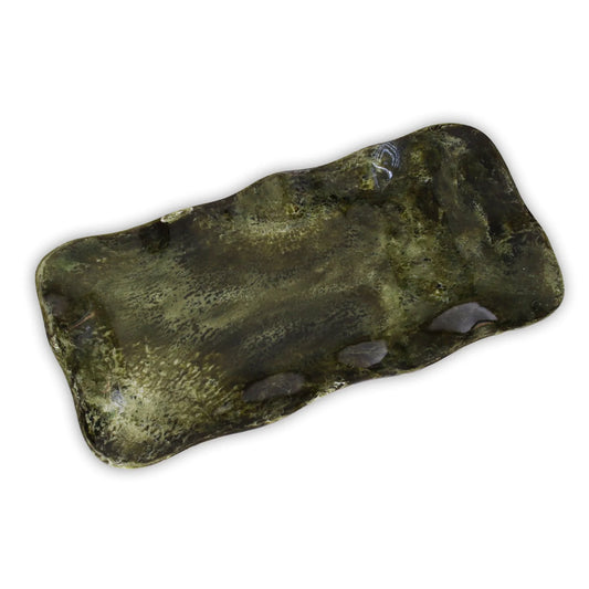 RESIN Malachite Long Rectangular Tray (Green)