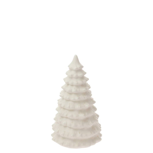 6.5" Tall White Ceramic Led Xmas Tree Christmas