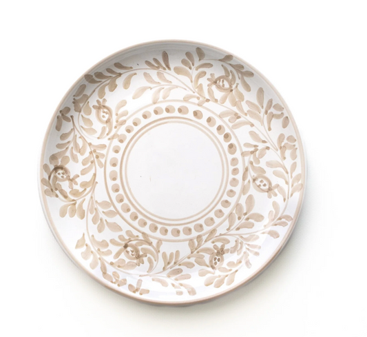 Pomegranate Scroll Beige Salad Plate S/2