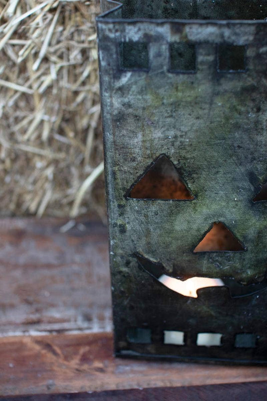 TIN BAG JACK-O-LANTERN LUMINARY