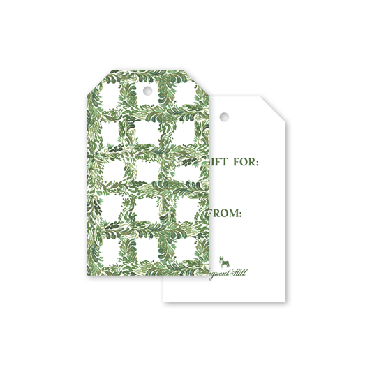 Green Garden Lattice Gift Tags