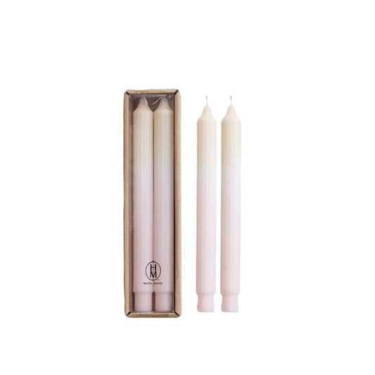 10" S/2 Tone Pleated Taper Candlesticks